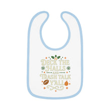 Load image into Gallery viewer, Christmas Baby Bib - &quot;Deck the Halls and Trash Talk Y&#39;all&quot; Contrast Trim
