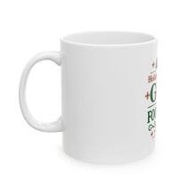 Load image into Gallery viewer, &quot;Holiday Priorities: God &amp; Football&quot; White Ceramic Mug (11oz, 15oz)
