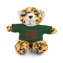 Load image into Gallery viewer, Christmas Stuff Animal with Red &quot;Sleighin like an All Star&quot; Tee
