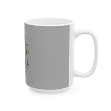 Load image into Gallery viewer, &quot;Holiday Priorities: God &amp; Football&quot; Gray Ceramic Mug (11oz, 15oz)
