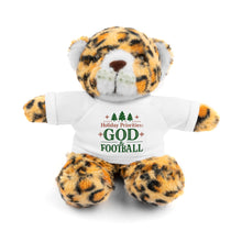 Load image into Gallery viewer, Christmas Stuff Animal with &quot;Holiday Priorities: God &amp; Football&quot; Tee
