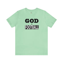 Load image into Gallery viewer, God &amp; Football Black Box Short Sleeve T-shirt
