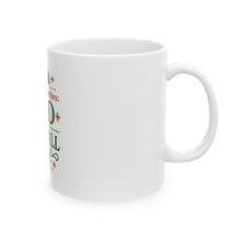 Load image into Gallery viewer, &quot;Holiday Priorities: God &amp; Football&quot; White Ceramic Mug (11oz, 15oz)
