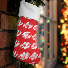 Load image into Gallery viewer, Football Red Holiday Stocking
