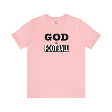 Load image into Gallery viewer, God &amp; Football Black Box Short Sleeve T-shirt
