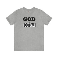 Load image into Gallery viewer, God &amp; Football Black Box Short Sleeve T-shirt
