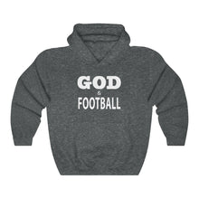 Load image into Gallery viewer, God &amp; Football w/ White Lettering Hoodie
