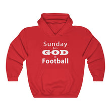 Load image into Gallery viewer, Sunday for God &amp; Football w/ White Lettering Hoodie
