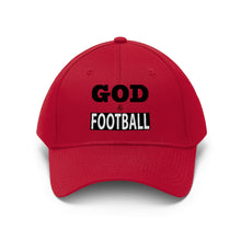 Load image into Gallery viewer, God &amp; Football Black Box Cap (Embroidered)
