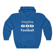 Load image into Gallery viewer, Sunday for God &amp; Football w/ White Lettering Hoodie
