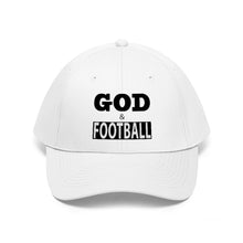 Load image into Gallery viewer, God &amp; Football Black Box Cap (Embroidered)
