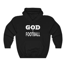 Load image into Gallery viewer, God &amp; Football w/ White Lettering Hoodie
