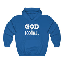 Load image into Gallery viewer, God &amp; Football w/ White Lettering Hoodie
