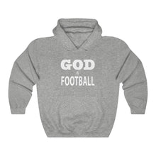 Load image into Gallery viewer, God &amp; Football w/ White Lettering Hoodie
