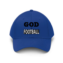 Load image into Gallery viewer, God &amp; Football Black Box Cap (Embroidered)
