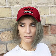 Load image into Gallery viewer, God &amp; Football Black Box Cap (Embroidered)
