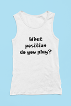 Load image into Gallery viewer, What position do you play? Ribbed Tank Top - White and Pink
